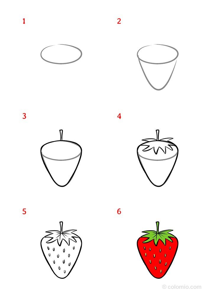 Erdbeeridee 3 zeichnen ideen