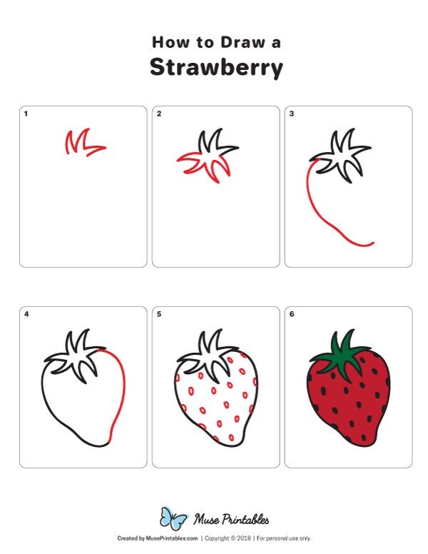 Erdbeeridee 8 zeichnen ideen