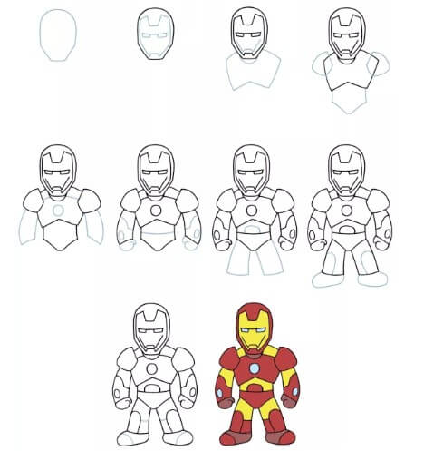 Iron Man süß 2 zeichnen ideen