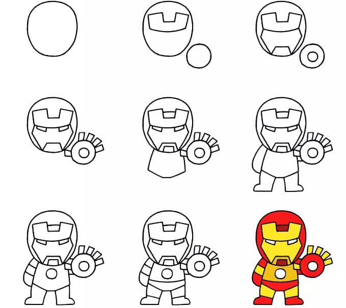 Iron Man süß zeichnen ideen