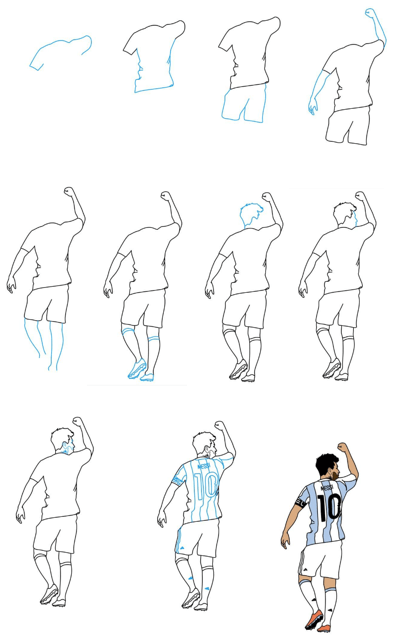 Messi-Feier 2 zeichnen ideen