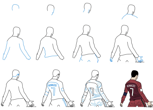 Zeichnen Lernen Ronaldo-Feier 2