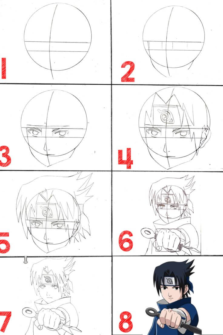 Sasuke im Teenageralter zeichnen ideen