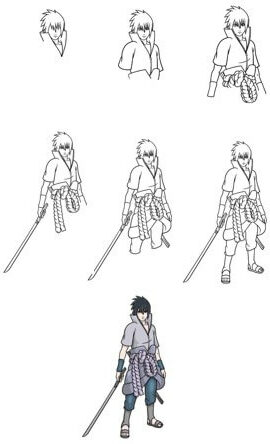 Sasuke ist cool zeichnen ideen