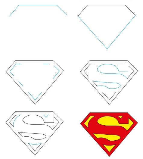 Superman-Logo zeichnen ideen