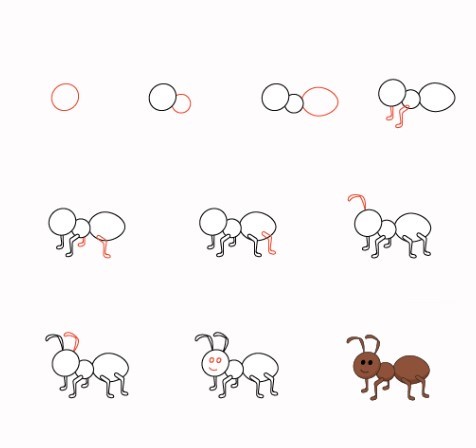 Zeichnen Lernen Ameisenidee (13)