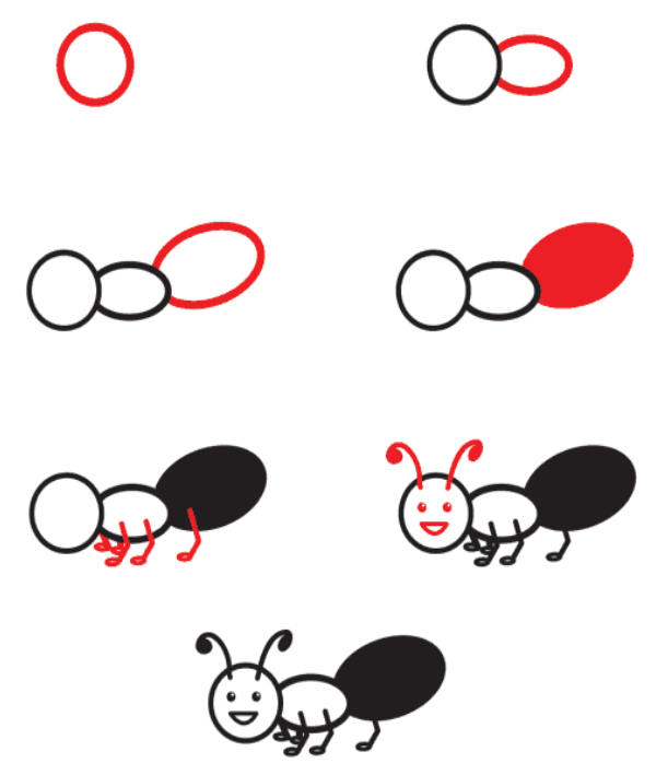 Ameisenlächeln zeichnen ideen