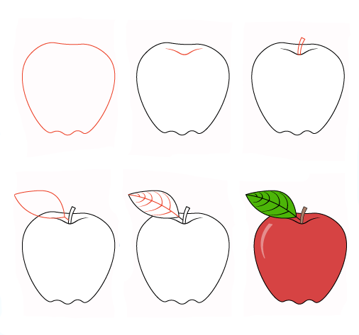 Apfel Idee 1 zeichnen ideen