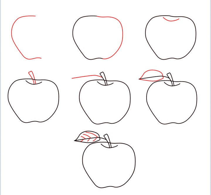 Apfel Idee (10) zeichnen ideen