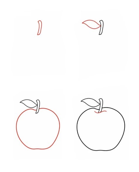 Apfel Idee (12) zeichnen ideen