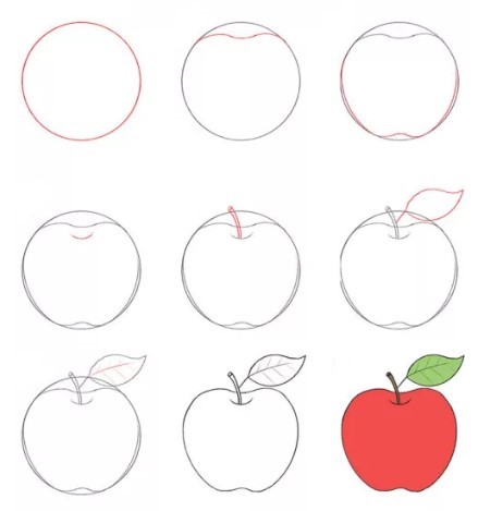 Apfel Idee (4) zeichnen ideen