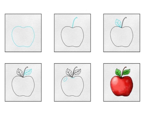 Apfel Idee (6) zeichnen ideen