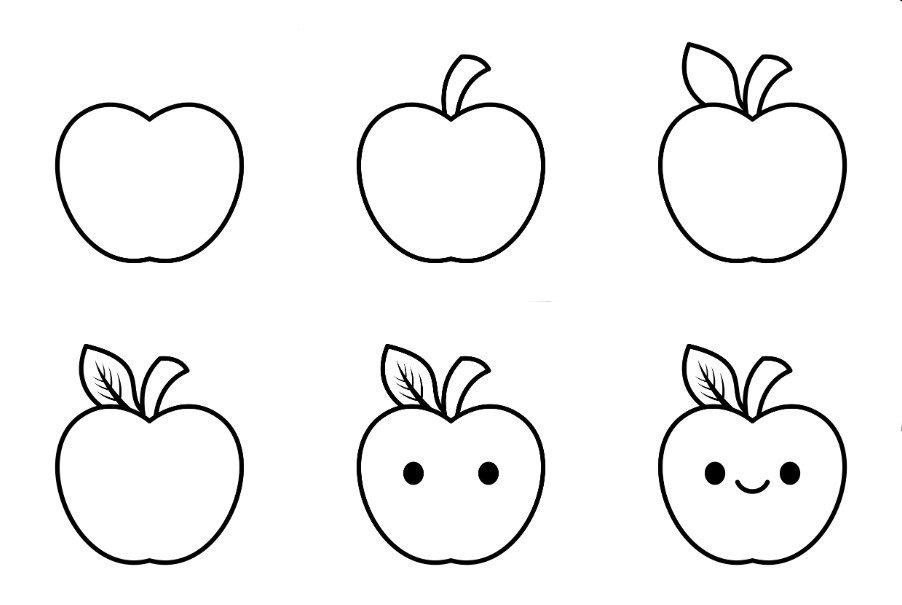 Apfel süß zeichnen ideen
