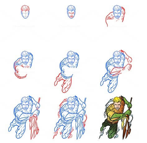 Zeichnen Lernen Aquaman-Idee (5)