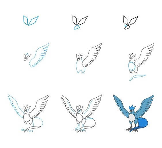 Articuno zeichnen ideen