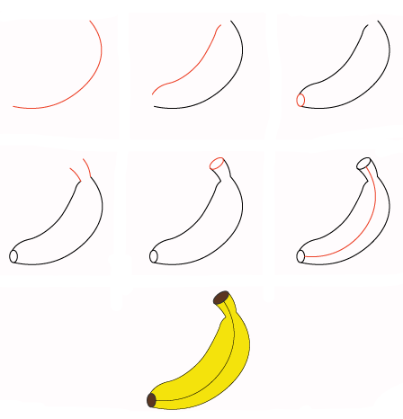 Zeichnen Lernen Bananenidee (1)