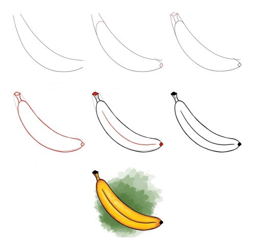 Zeichnen Lernen Bananenidee (13)