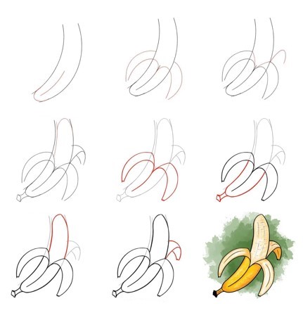 Banane zeichnen ideen