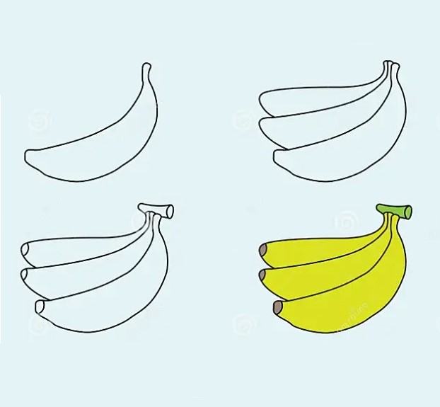 Zeichnen Lernen Bananenidee (4)