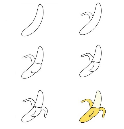 Zeichnen Lernen Bananenidee (5)