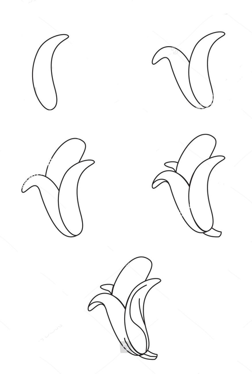 Zeichnen Lernen Bananenidee (7)