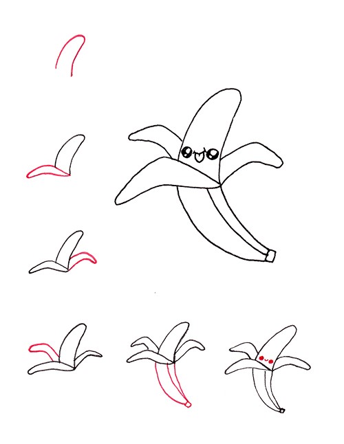 Zeichnen Lernen Bananenidee (9)