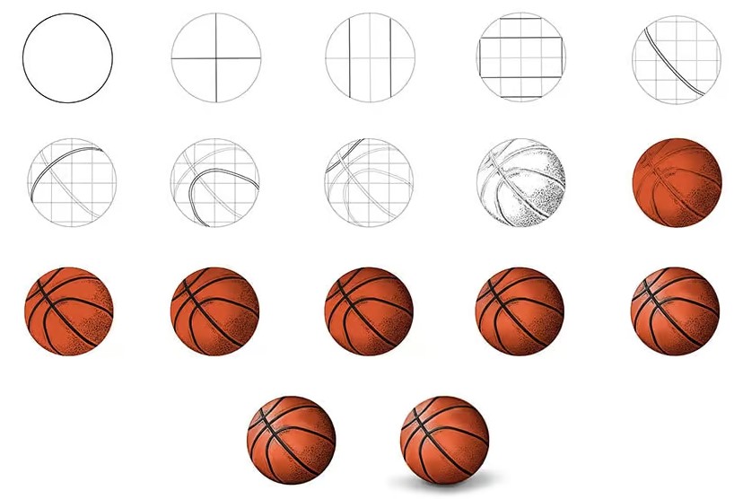 Zeichnen Lernen Basketball-Idee (11)