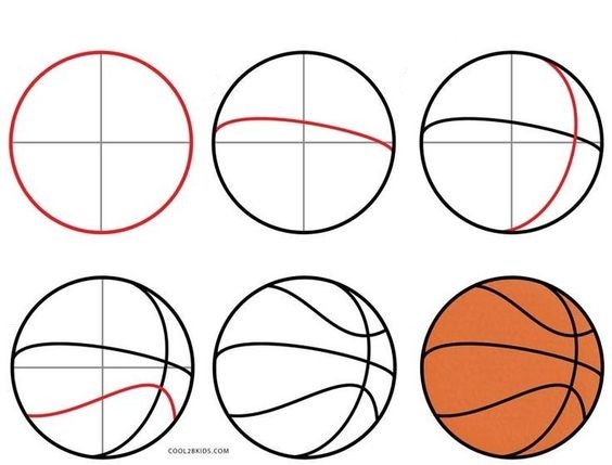 Zeichnen Lernen Basketball-Idee (4)