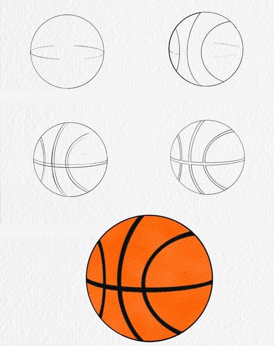 Zeichnen Lernen Basketball-Idee (8)