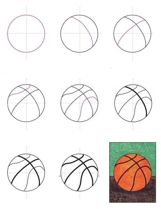 Zeichnen Lernen Basketball-Idee (9)