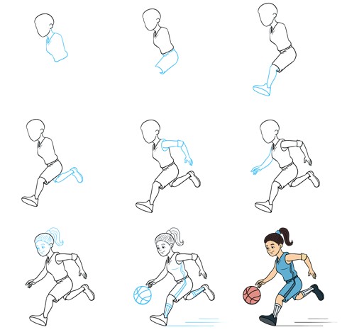 Zeichnen Lernen Basketball-Spieler (2)