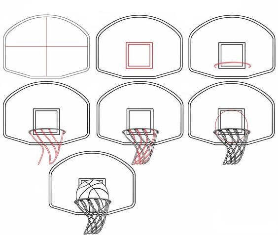 Zeichnen Lernen Basketballbrett (1)