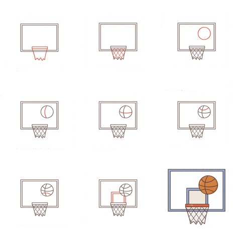 Zeichnen Lernen Basketballbrett (2)