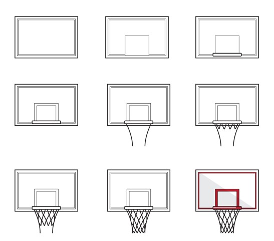 Zeichnen Lernen Basketballbrett (4)