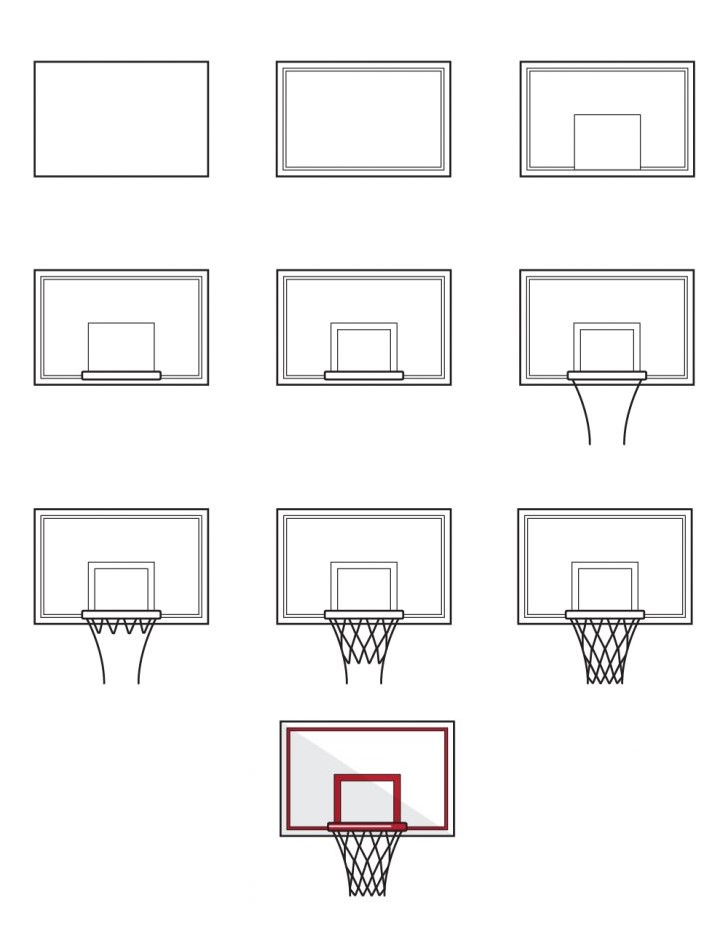 Zeichnen Lernen Basketballbrett (6)