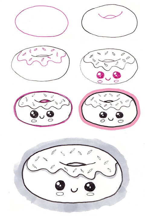 Cartoon-Donuts (3) zeichnen ideen