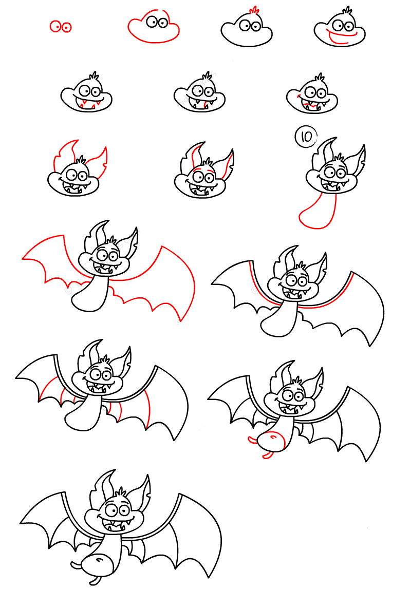Cartoon-Fledermaus (1) zeichnen ideen