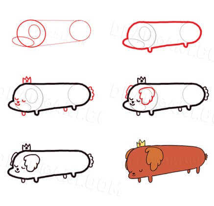 Cartoon-Hotdog zeichnen ideen