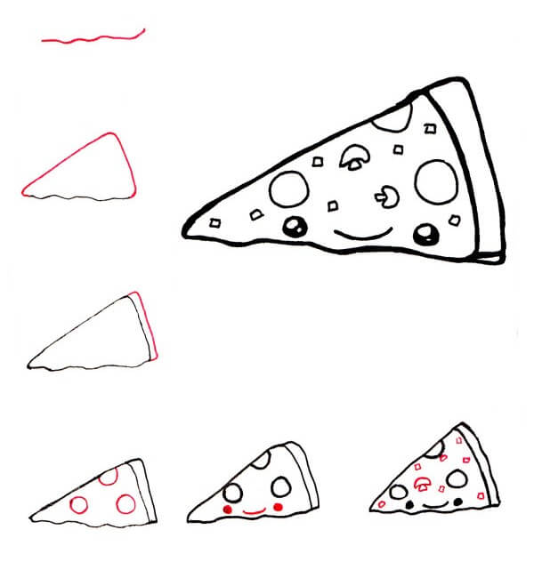 Cartoon pizza (4) zeichnen ideen