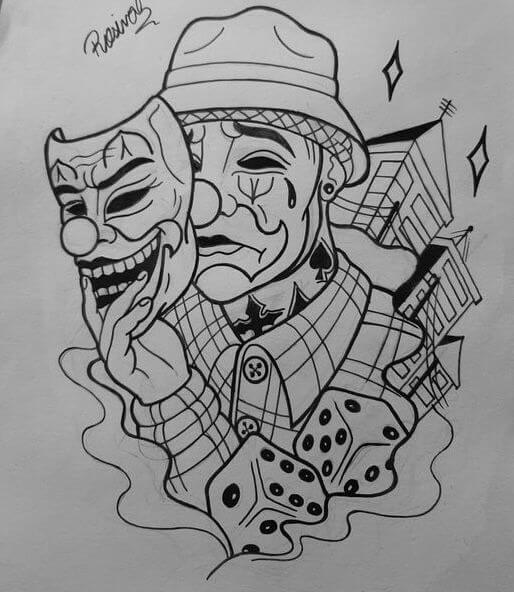 Zeichnen Lernen Chicano clown (2)
