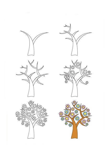 Zeichnen Lernen Dekorativer Baum (2)