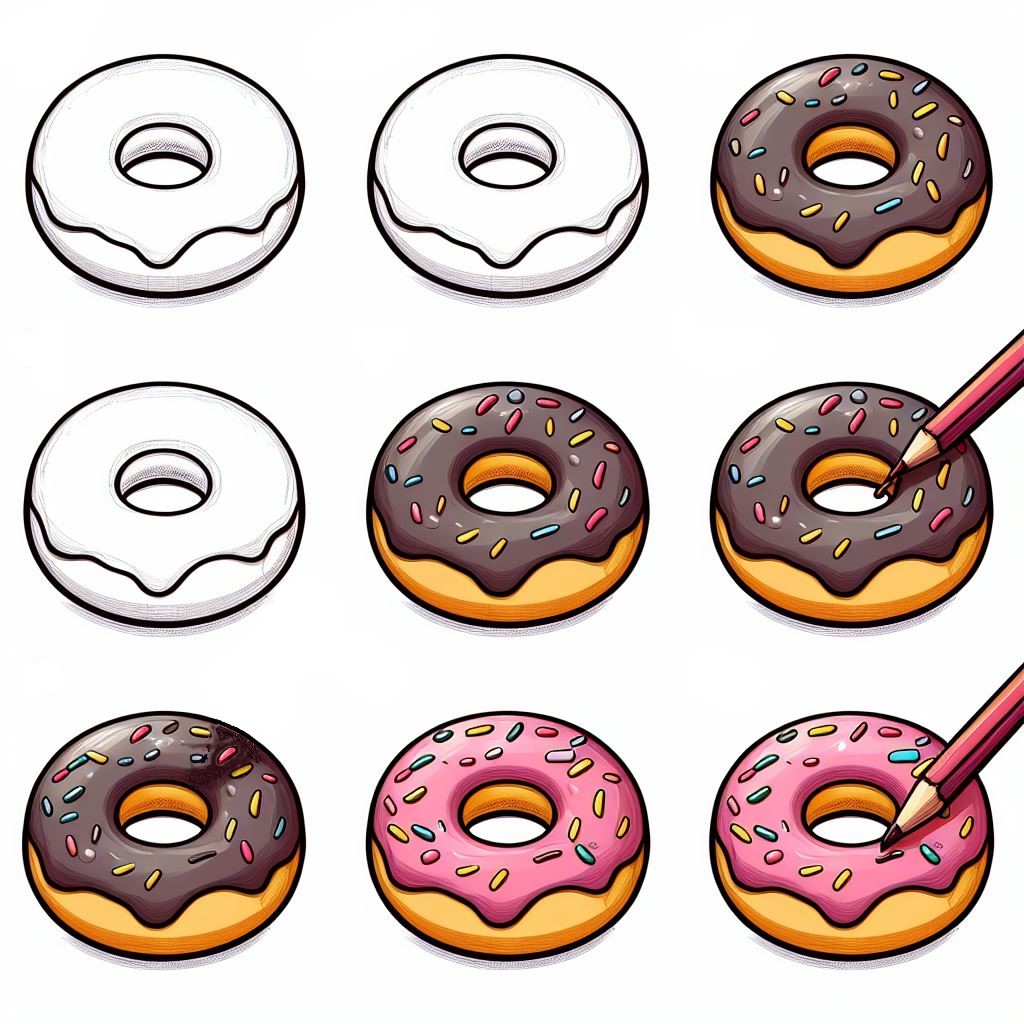 Donuts zeichnen ideen