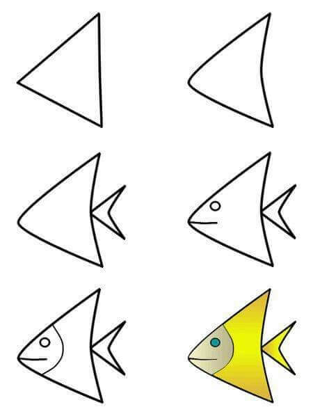 Dreiecksfisch zeichnen ideen