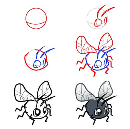 Eine Fliegenidee (10) zeichnen ideen