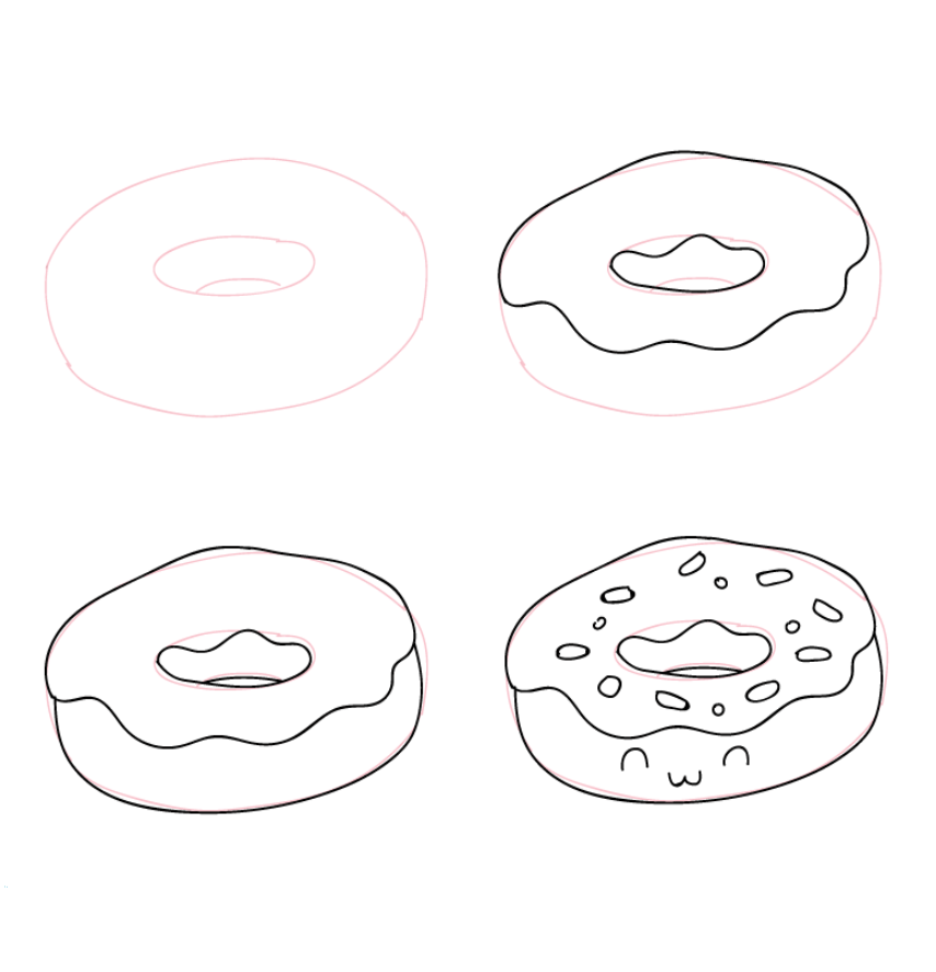 Einfache Donuts zeichnen (2) zeichnen ideen