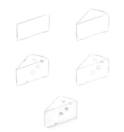 Einfache Käsezeichnung zeichnen ideen