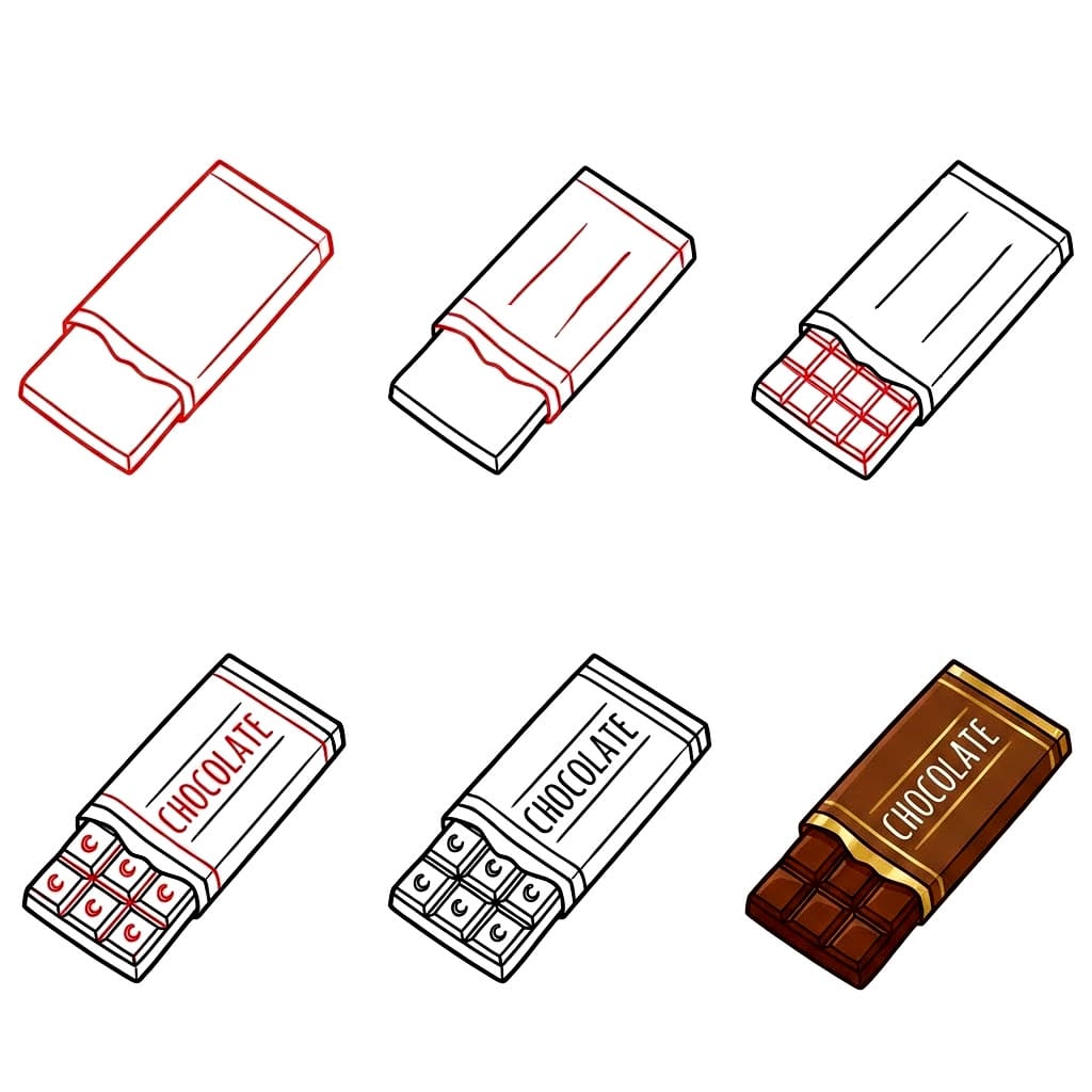 Einfache Schokolade zeichnen ideen
