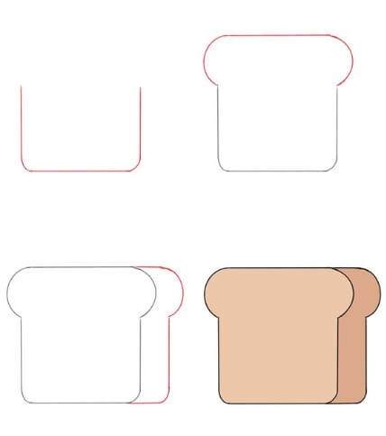 Einfaches Brot zeichnen zeichnen ideen