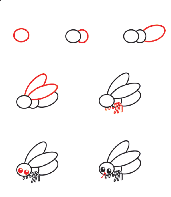 Zeichnen Lernen Fliegen für Kinder
