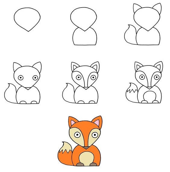 Zeichnen Lernen Fox-Idee (15)